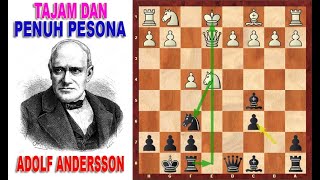 KORBAN MENTERI PALING CETHAR MEMBAHANA oleh Adolf Anderssen  dalam Pembukaan Gambit Raja