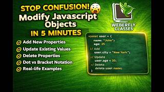 Modify JavaScript Objects Like a Pro 🔥 | Add, Update & Delete Properties Explained in 5 minutes!