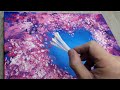 how to paint lovers under cherry blossom tree 櫻花下的情侶