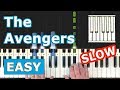 The Avengers Theme - SLOW EASY Piano Tutorial - Sheet Music (Synthesia)
