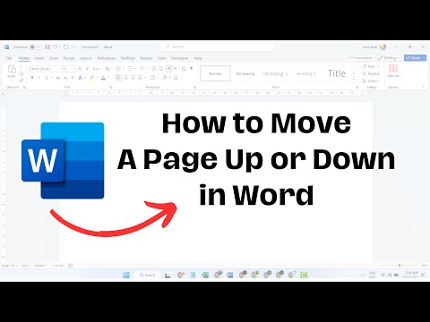 How to move a page up or down in Word