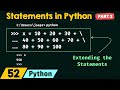 Statements in Python (Part 2)