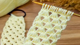 Wow...💯👌 Super Easy Tunisian Crochet Baby bandana for beginners online Tutorial #crochet #tunusian