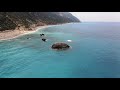 lefkada greece 2020 during covid 19 4k drone video