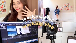 ✨ working vlog เบื้องหลังถ่ายคลิป/ทำ lookbook ยังไง/ใช้อะไรตัดต่อ | Babyjingko