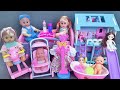 16 Min Satisfying with Unboxing Blue Barbie House Toy,Pink Cute Doll Swinging Bed ASMR | Review Toys