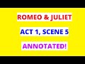 Romeo & Juliet: Act 1, Scene 5, Pt 1 GCSE Analysis In 60 Seconds! | GCSE English Exams Revision!