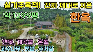 서산 약1299평 실거주 목적으로 진짜 제대로 지은 한옥매매 연못 계곡물 온돌 과수나무 텃밭 창고 비닐하우스등 전원생활 로망을 이뤄보세요 서산한옥매매 서산전원주택 당진전원주택매매