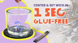 Center \u0026 set wick in just 1 sec!! Revolutionized GLUEE-FREE wick tool | Boowan Nicole