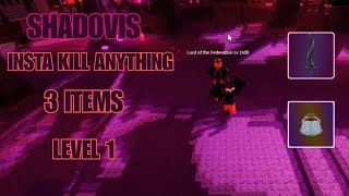 SHADOVIS rpg NEW BEST BUILD one shot ANYTHING at level 1