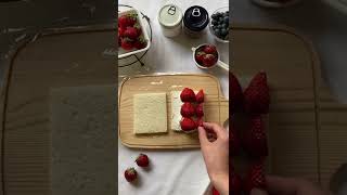 【最強に可愛い】いちごのフルーツサンド🍓/お菓子作り/断面映え/簡単お菓子動画