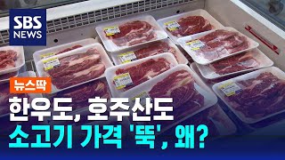 고물가 시대에 소고기 가격은 오히려 '뚝', 왜? / SBS / 뉴스딱