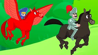Mila and Morphle VS Knight | My Magic Race Horse + More Adventures | Kids Cartoons