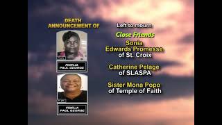 Fidelia Paul George ~ Long Obituary