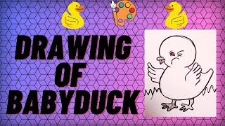 How to draw a baby duck cute and easy - duck drawing step by step