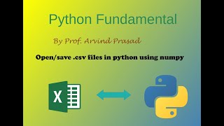 Open, save .csv files in Python