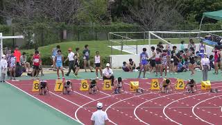 ㊸男子一般100m9組目 第31回足立ジュニア陸上競技大会2日目20240929