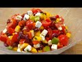 Sweet Bell pepper  Salad  with Feta cheese | paprika Salat | Vegetables salad | #shorts