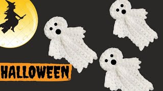 Crochet Ghost Applique | How to crochet a ghost for bunting