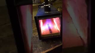 1st  lighting of my DFPROF2+1D Gas Propane Forge for Knife making  Blacksmiths