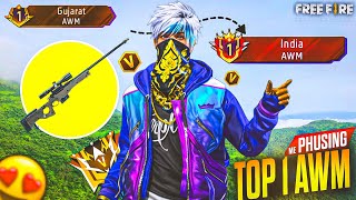 INDIA'S TOP 1 AWM BADGE GOT 😱 AFTER KILLING MANY V BADGE YOUTUBER 😎  GARENA FREE FIRE