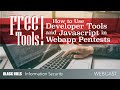 Free Tools! How to Use Developer Tools and Javascript in Webapp Pentests