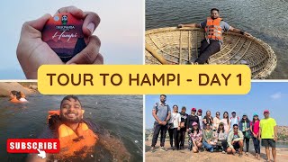 Tour to Hampi | Day 1 | Cliff Jump | Coracle Ride | Vlog 6 |@trek_panda| #vlog #karnataka #hampi