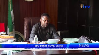 Edo Local Govt. Crisis: Esan West LG Chairman, Collins Aigbogun Resumes Duties After Reinstatement