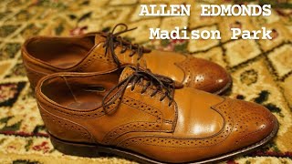 アレンエドモンズAllen Edmonds Madison Parkウイングチップレザーシューズユーズドです。