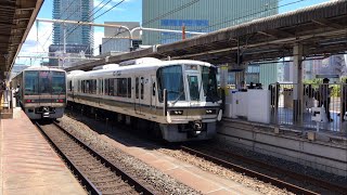 207系 ・ 221系 12両編成 快速 三ノ宮駅 発車