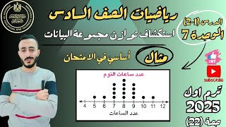 استكشاف توازن مجموعة من البيانات تفسير الوسط الحسابي رياضيات الصف السادس الابتدائي درس 1-2 وحدة 7