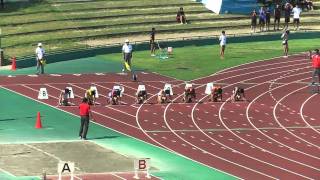 北陸選手権　男子100m決勝（岐阜経済大学　2011.8.28)