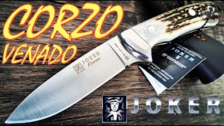 😲❗UN CUCHILLO IDEAL PARA TI❗JOKER CORZO ASTA DE VENADO, BUSHCRAFT CON CALIDAD Y ELEGANCIA😲