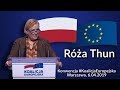 Róża Thun, konwencja  #KoalicjaEuropejska, Warszawa, 06.04.2019