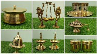 దీపావళీ స్పెషల్ #ఇత్తడిపూజాసామాగ్రి#brass #diyas#trending#idols #cookware#latest