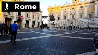 Rome walk in Sunshine from via di S. Maria del Pianto to via Magnanapoli | Outside Walker