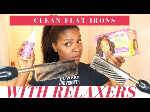 Beauty Hack: Clean Flat Irons Using a Relaxer Beauty Hack: Clean Flat Irons Using a Relaxer