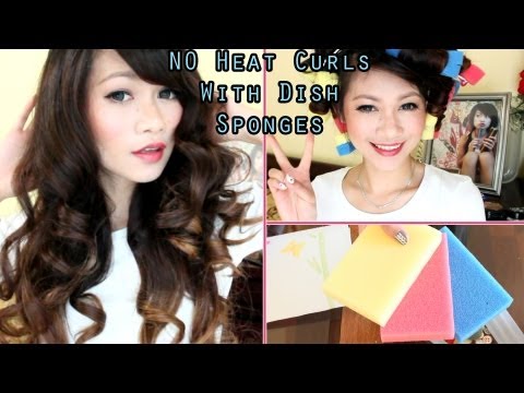 How To Make: Heat Free Hair Rollers With Dish Sponges How To Make: Heat Free Hair Rollers With Dish Sponges