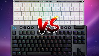 Logitech G915 X Lightspeed TKL VS ASUS ROG Falchion RX Low Profile Blue Clicky Switches REVIEW