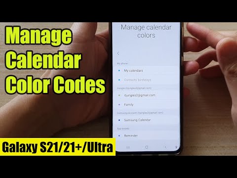 Galaxy S21/Ultra/Plus: Cómo gestionar los códigos de color del calendario