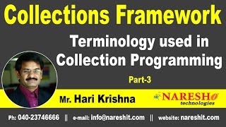 Terminology used in Collection Programming Part 3 | Core Java Tutorial | Mr. Hari Krishna