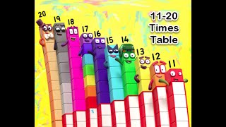 ⭐NEW⭐Numberblocks Times Table!⭐11-20⭐Compilation⭐
