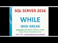 While with Break in SQL | sql while loop examples