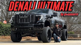 BLACKED OUT BEAST: The Bold 2025 GMC Denali Ultimate HD with a McGaughys Lift \u0026 24” KG1 Wheels