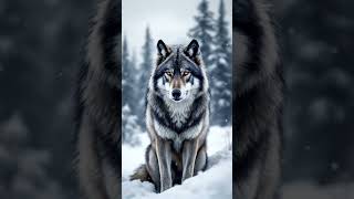 The wolf in snow ❄️🌨️#viralvideo #wolf #animals