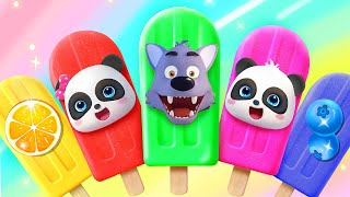 Rainbow Ice Pop | Learn Fruits | Colors Song | Nursery Rhymes & Kids Songs | BabyBus