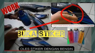 CARA MELEPAS STIKER BAWAAN MOTOR|| Melepas Striping atau Sticker Motor