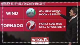 ALERT Day Wednesday for strong afternoon thunderstorms, high wind | WTOL 11 Weather - April 4