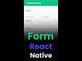 Forms Handling in react native | Amusoftech #shorts #amusoftech #react