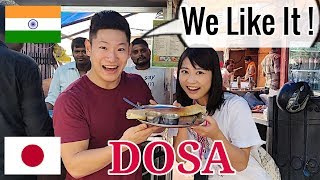 2 Japanese in India - Dosa, Street Food of Mumbai !! -  हमने डोसा खाया !! Ft-Mayo Japan
